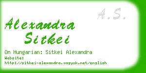 alexandra sitkei business card